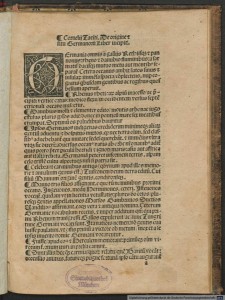 De origine et situ Germanorum liber (impr. J. Winterburger, Wien, 1502)