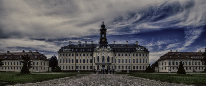 Le château d’Hubertusburg à Wermsdorf (Saxe) - photographie d'Andreas Hesse  (Flickr)
