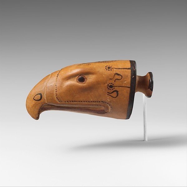aryballe archaïque en forme de tête d'aigle - Rhodien - VIIe-VIe s. av. n. ère − The Metropolitam museum of art – www.metmuseum.org