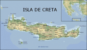 Carte de la Crète (Source : http://www.viajesaeuropa.org) 