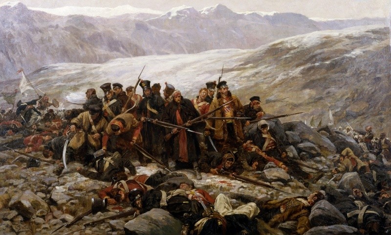 The Last Stand of the 44th Regiment at Gundamuck, 1842 par William Barnes Wollen - Wikipedia