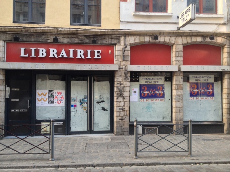 Librairie Tirloy fermée en juin 2017 (photographie LC pour Insula)